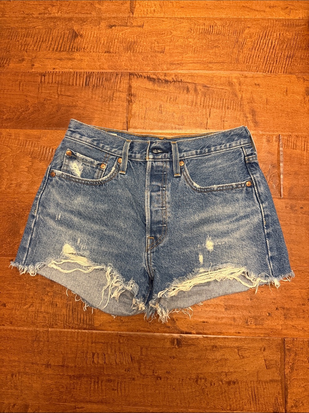 Levi's 501 High Rise Denim Shorts